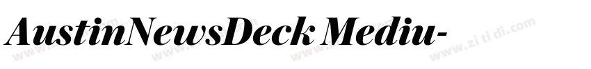 AustinNewsDeck Mediu字体转换